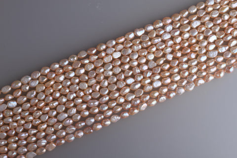 Irregular Shape Freshwater Pearl Strand 7-7.5mm (Natural colour)
