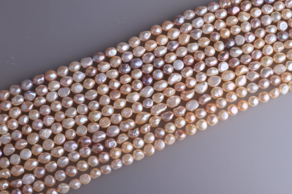 Irregular Shape Freshwater Pearl Strand 9.5-10mm (Natural colour)