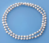 8-8.5mm Side-Drilled Freshwater Pearl Necklace with Hematite - Wing Wo Hing Jewelry Group - Pearl Jewelry Manufacturer