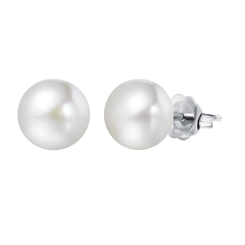 Sterling Silver 9-10mm Freshwater Pearl Stud