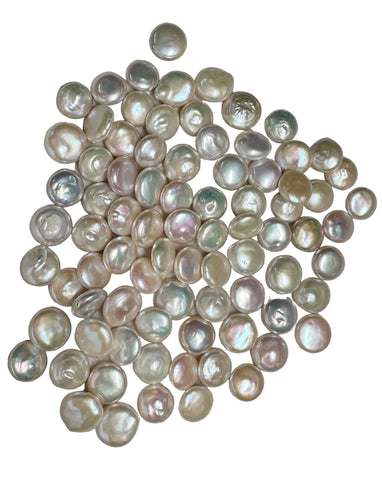 13-14mm loose coin shape freshwater pearl, (price by piece)