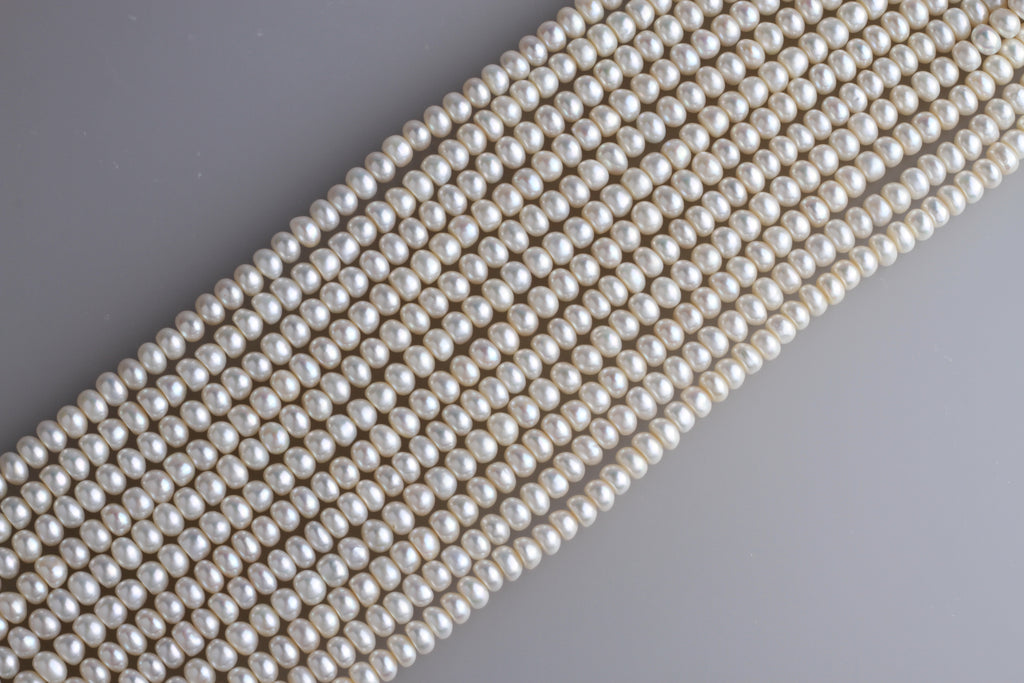 Center drilled Freshwater Pearl Strand 7.5-8mm