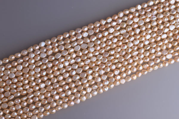 Irregular Shape Freshwater Pearl Strand 6.5-7mm (Natural colour)