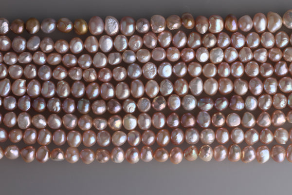Irregular Shape Freshwater Pearl Strand 7.5-8mm (Natural colour)