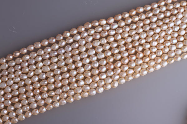 Irregular Shape Freshwater Pearl Strand 8-8.5mm (Natural colour)