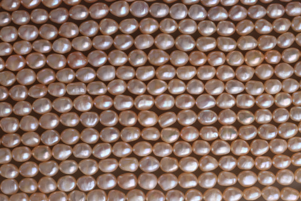 Irregular Shape Freshwater Pearl Strand 9-9.5mm (Natural colour)