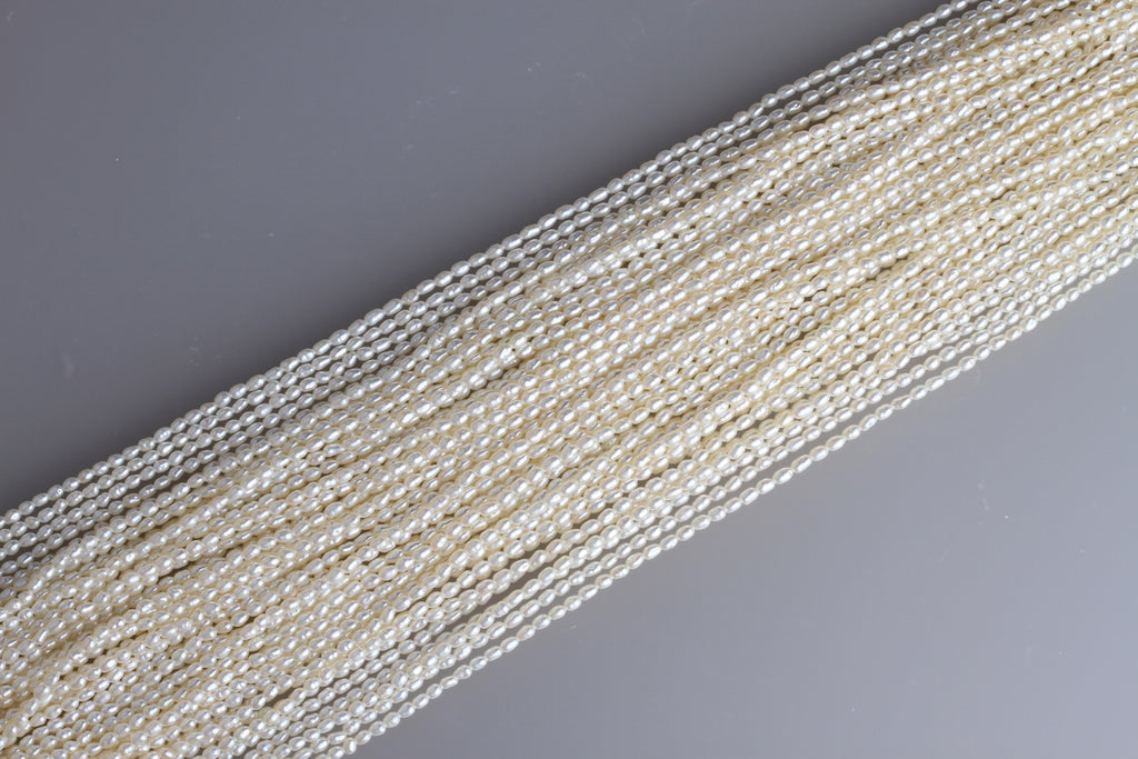 Oval Shape Freshwater Pearl Strand 2.3-2.5mm