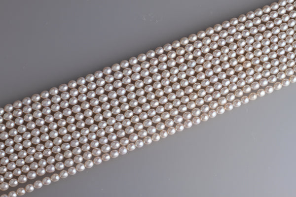 Oval Shape Freshwater Pearl Strand 5-5.5mm