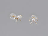 Light weight 14k gold pearl earrings