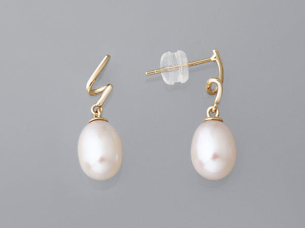 Freshwater Pearl 18K gold daily wear earrings