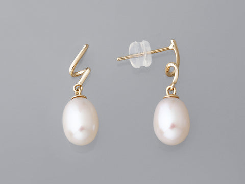 Freshwater Pearl 18K gold daily wear earrings