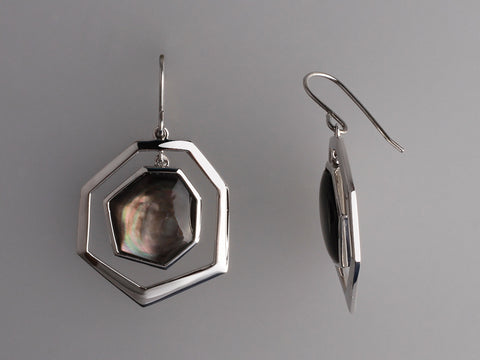 Sterling Silver Earrings with Mother of Pearl