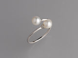 Sterling Silver with 5.5-6mm Round Shape Freshwater Pearl Ring