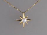 Gold Plated Silver Pendant with 6-6.5mm Button Shape Freshwater Pearl