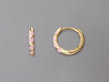 ENAMEL SILVER EARRINGS