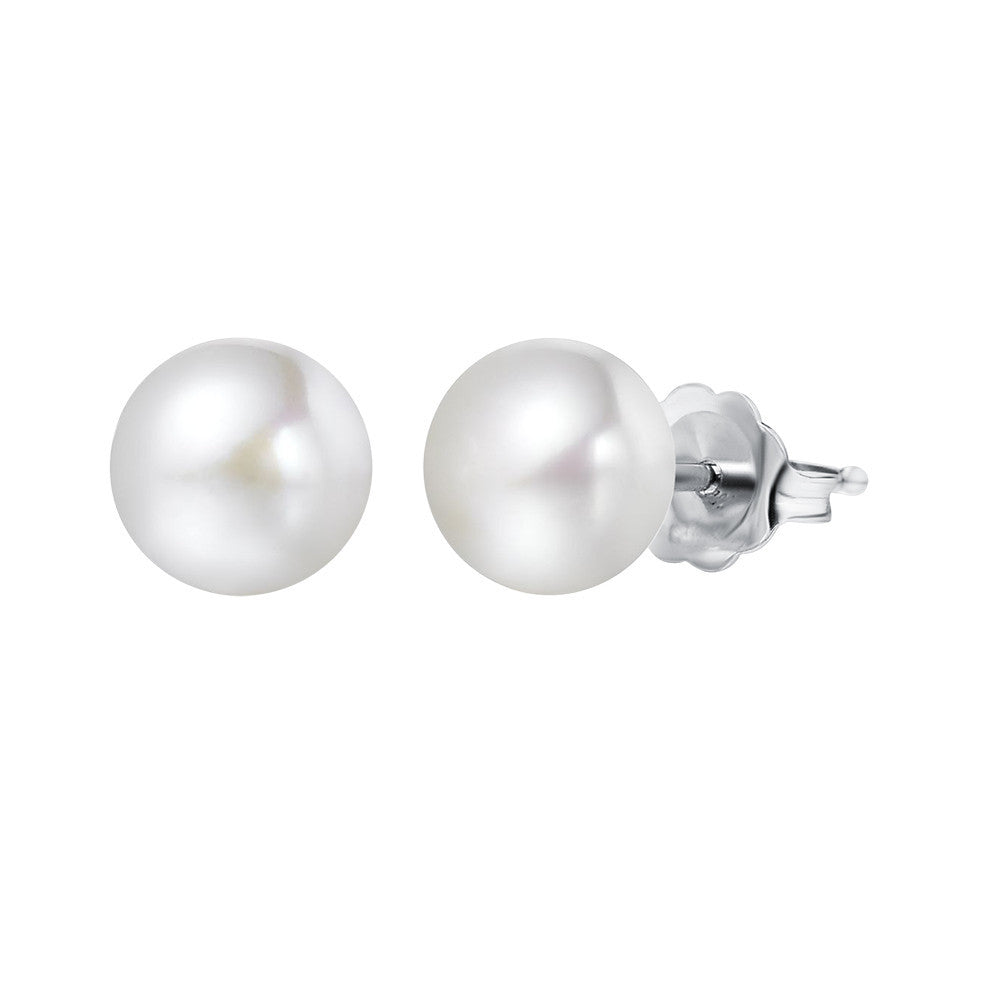 Sterling Silver 8-9mm Freshwater Pearl Stud - Wing Wo Hing Jewelry Group - Pearl Jewelry Manufacturer - 1