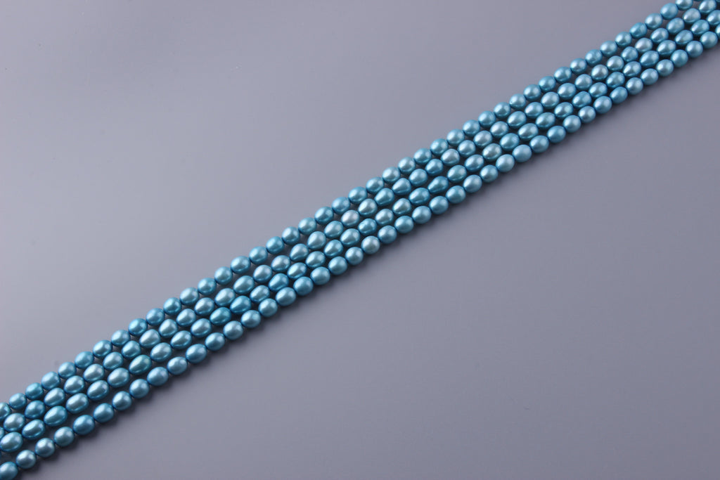Oval Shape Dyed Color Freshwater Pearl 6.5-7mm (SKU: 911308 / 1003958) - Wing Wo Hing Jewelry Group - Pearl Jewelry Manufacturer