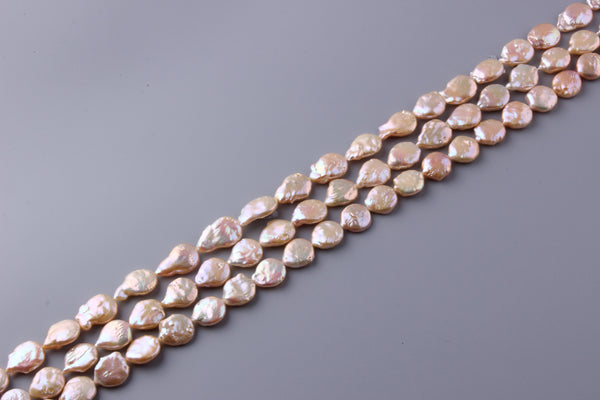 Coin Shape Freshwater Pearl 14-14.5mm (SKU: 912608 / 1004579) - Wing Wo Hing Jewelry Group - Pearl Jewelry Manufacturer