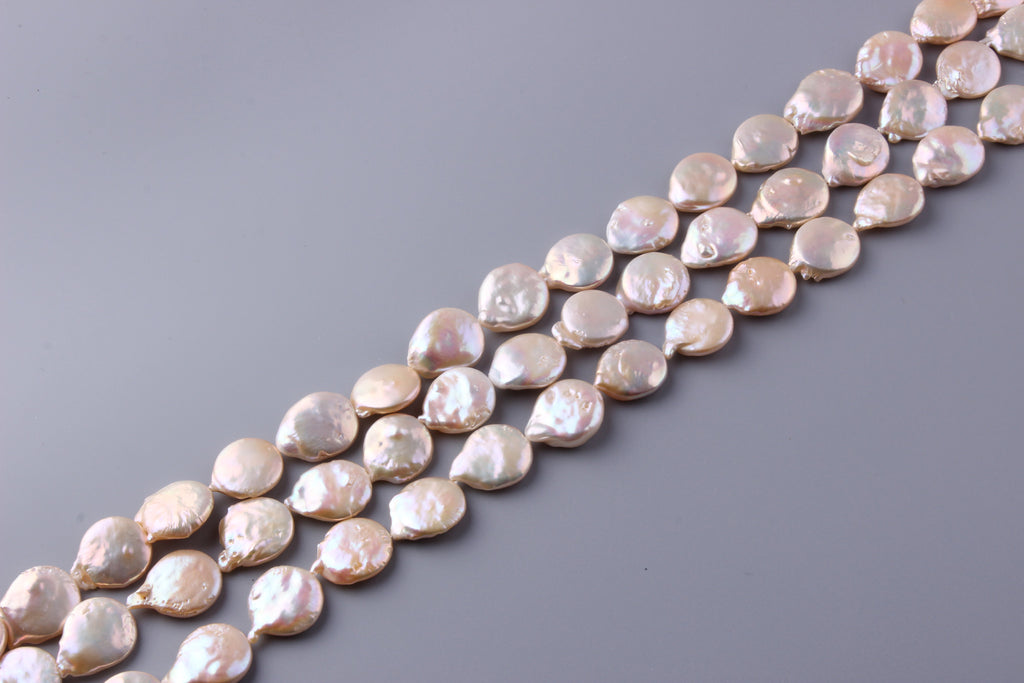 Coin Shape Freshwater Pearl 18.5-19.5mm (SKU: 946308 / 1004585) - Wing Wo Hing Jewelry Group - Pearl Jewelry Manufacturer