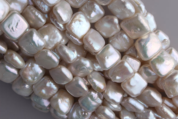 square shape freshwater pearl strands necklace special 