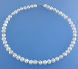 Sterling Silver Necklace with 8-8.5mm Side-Drilled Freshwater Pearl - Wing Wo Hing Jewelry Group - Pearl Jewelry Manufacturer
