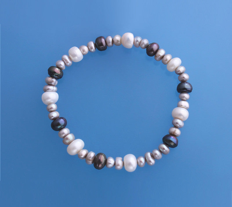 Button Shape Freshwater Pearl Bracelet - Wing Wo Hing Jewelry Group - Pearl Jewelry Manufacturer