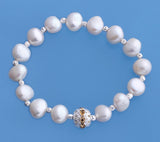 8-9mm Side-Drilled Freshwater Pearl Bracelet with Gold Plated Silver Ball - Wing Wo Hing Jewelry Group - Pearl Jewelry Manufacturer