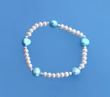 Button Shape and Side-Drilled Freshwater Pearl Bracelet with Silver Iron - Wing Wo Hing Jewelry Group - Pearl Jewelry Manufacturer