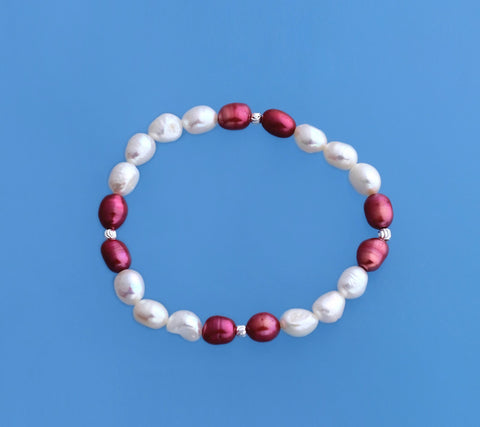 6-7mm Oval Shape Freshwater Pearl Bracelet