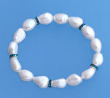 8-9mm Oval Shape Freshwater Pearl Bracelet with Spacer - Wing Wo Hing Jewelry Group - Pearl Jewelry Manufacturer