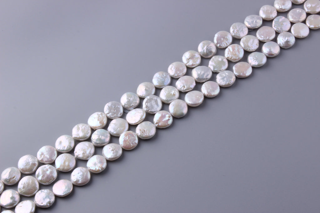 Coin Shape Freshwater Pearl 17-17.5mm (SKU: 929108 / 1003105) - Wing Wo Hing Jewelry Group - Pearl Jewelry Manufacturer