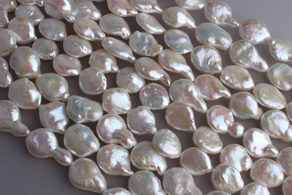 irregular coin shape freshwater pearl