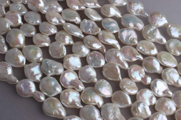 irregular coin shape freshwater pearl