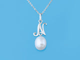 Initial Alphabet A-Z Pearl Necklace