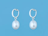 Initial Alphabet A-Z Pearl Earrings