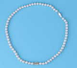14K Gold Necklace with 6-6.5mm Round Shape Freshwater Pearl - Wing Wo Hing Jewelry Group - Pearl Jewelry Manufacturer