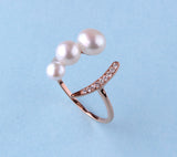 14K Rose Gold Ring with Freshwater Pearl and Diamond - Wing Wo Hing Jewelry Group - Pearl Jewelry Manufacturer