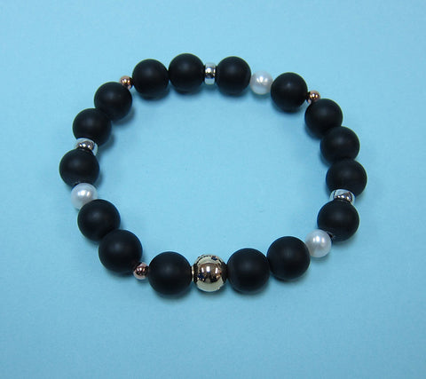 9K Yellow Gold Freshwater Pearl Bracelet