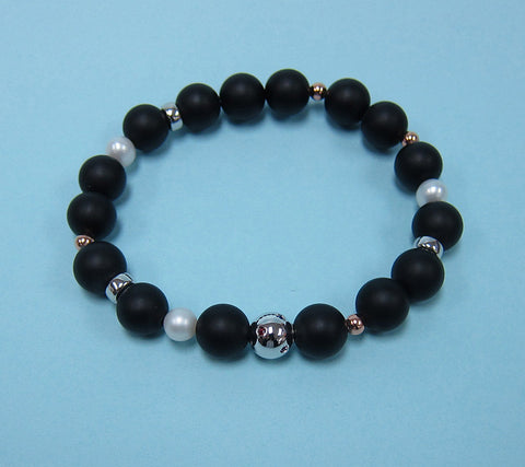 9K Yellow Gold Freshwater Pearl Bracelet