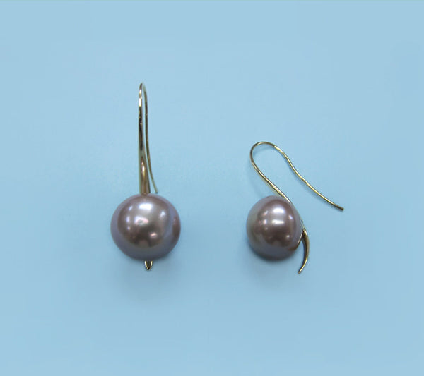 14K Yellow Gold Freshwater Pearl Earrings - Wing Wo Hing Jewelry Group - Pearl Jewelry Manufacturer