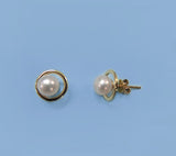 14K Yellow Gold Freshwater Pearl Earrings - Wing Wo Hing Jewelry Group - Pearl Jewelry Manufacturer