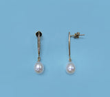 14K Yellow Gold Freshwater Pearl Earrings - Wing Wo Hing Jewelry Group - Pearl Jewelry Manufacturer