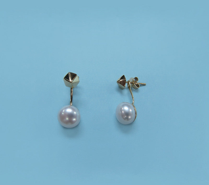 14K Yellow Gold Freshwater Pearl Earrings - Wing Wo Hing Jewelry Group - Pearl Jewelry Manufacturer