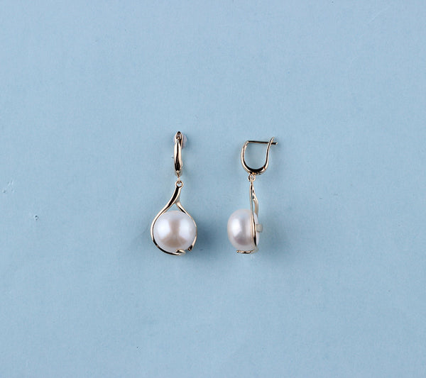 14K Yellow Gold Freshwater Pearl Earrings - Wing Wo Hing Jewelry Group - Pearl Jewelry Manufacturer