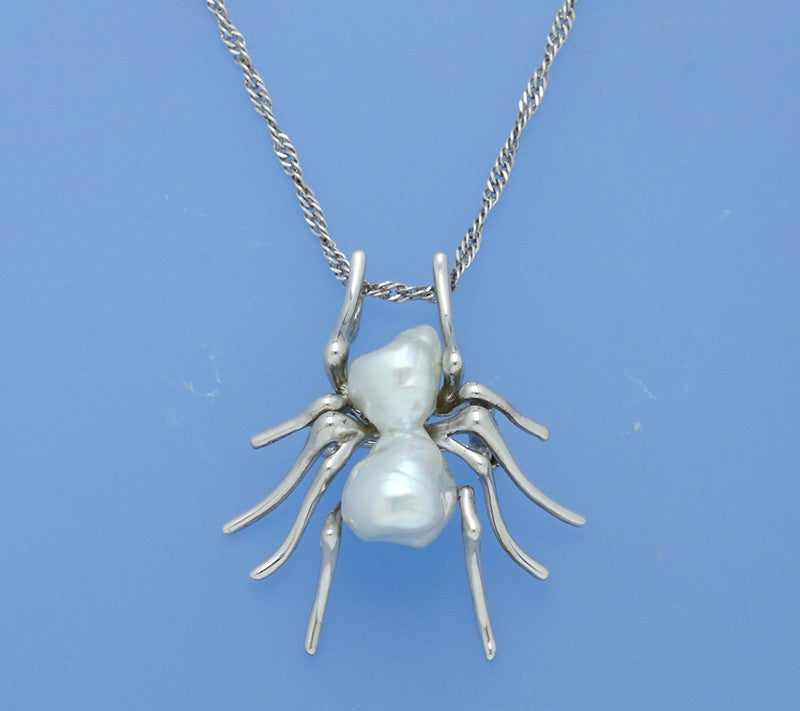 Sterling Silver Pendant with Keshi Freshwater Pearl - Wing Wo Hing Jewelry Group - Pearl Jewelry Manufacturer