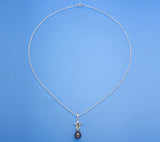 Sterling Silver Pendant with 8-8.5mm Oval Shape Freshwater Pearl - Wing Wo Hing Jewelry Group - Pearl Jewelry Manufacturer