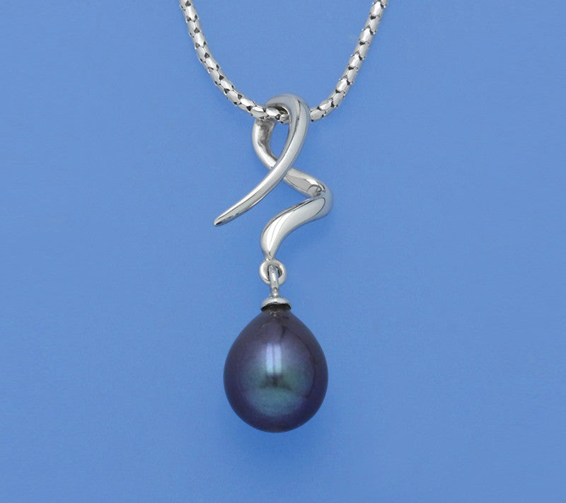 Sterling Silver Pendant with 8-8.5mm Drop Shape Freshwater Pearl - Wing Wo Hing Jewelry Group - Pearl Jewelry Manufacturer