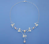 Sterling Silver Necklace with Freshwater Pearl and Cubic Zirconia - Wing Wo Hing Jewelry Group - Pearl Jewelry Manufacturer