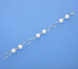 Sterling Silver Bracelet with 9.5-10.5mm Round Shape Freshwater Pearl - Wing Wo Hing Jewelry Group - Pearl Jewelry Manufacturer