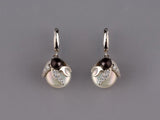 Sterling Silver Earrings with Freshwater Pearl and Cubic Zirconia